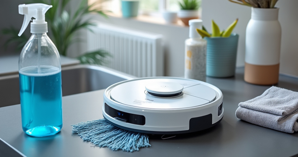 Saug-Wisch-Roboter mit Selbstreinigungsstation