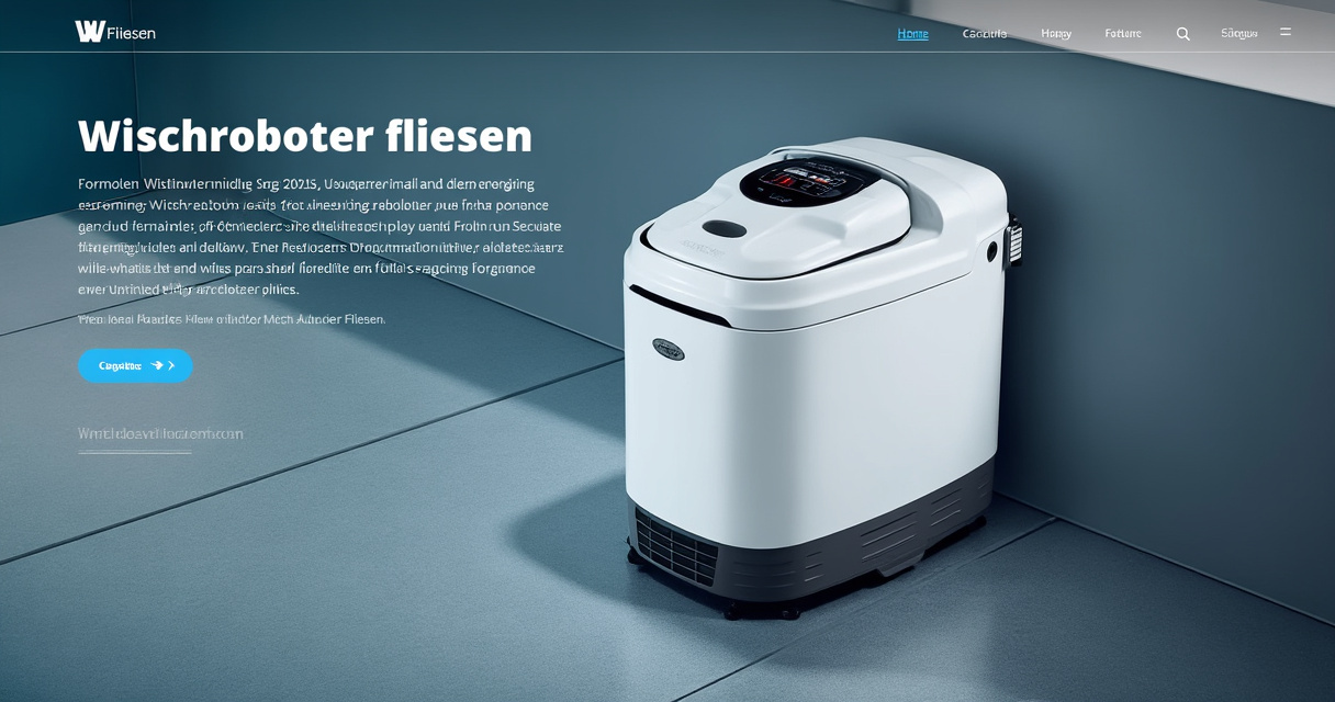 Wischroboter auf Fliesenboden